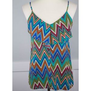 Francesca's Daina Be Geometric Print Tank